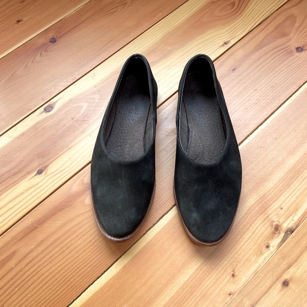 Vintage suede leather flats sz 38